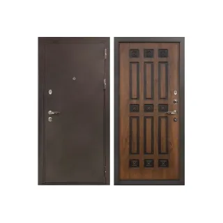 Входная металлическая дверь Лекс 5А Цезарь Голден патина черная (панель №33)